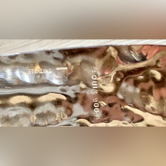 Vintage Louis Booth Sterling Silver Modernist Brass Twisted Rope Cuff Bracelet - Picture 6 of 7